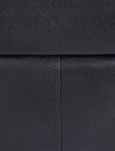 Мужская сумка мессенджер кожаная черная - фото 4 - Miraton