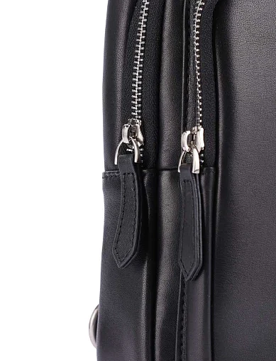 Чоловіча сумка шкіряна чорна (C356) - фото 4 - Miraton