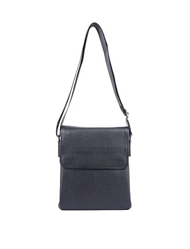 Мужская сумка мессенджер кожаная черная - фото 4 - Miraton