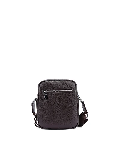 Мужская сумка мессенджер кожаная коричневая - фото 3 - Miraton