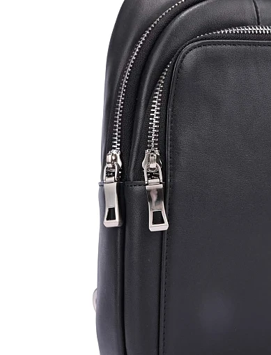 Чоловіча сумка шкіряна чорна (PL-LS005) - фото 4 - Miraton