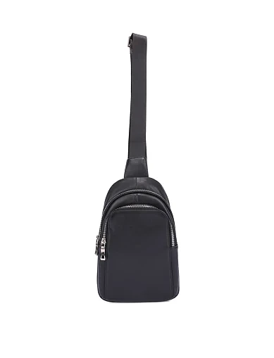 Чоловіча сумка шкіряна чорна (PL-LS005) - фото 6 - Miraton