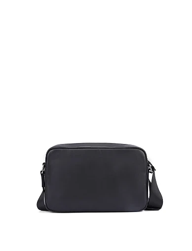 Мужская сумка кросс-боди кожаная черная - фото 3 - Miraton