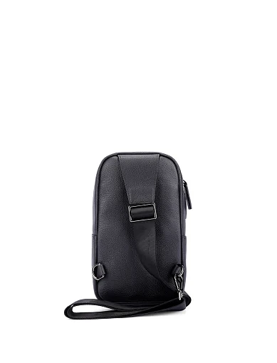 Мужская сумка кожаная черная - фото 4 - Miraton