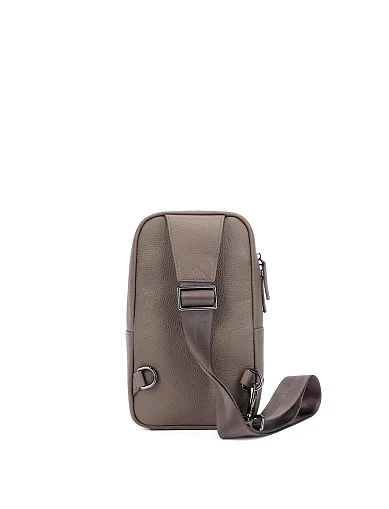 Мужская сумка кожаная серая - фото 4 - Miraton