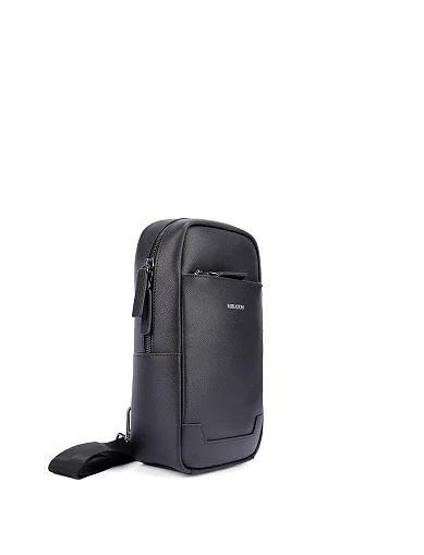 Мужская сумка кожаная черная - фото 3 - Miraton