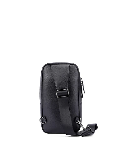 Мужская сумка кожаная черная - фото 4 - Miraton