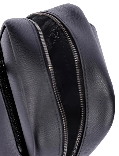 Мужская сумка кожаная черная - фото 6 - Miraton
