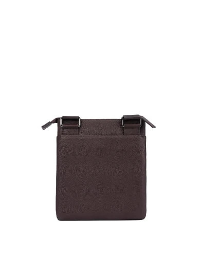Мужская сумка мессенджер кожаная коричневая - фото 3 - Miraton
