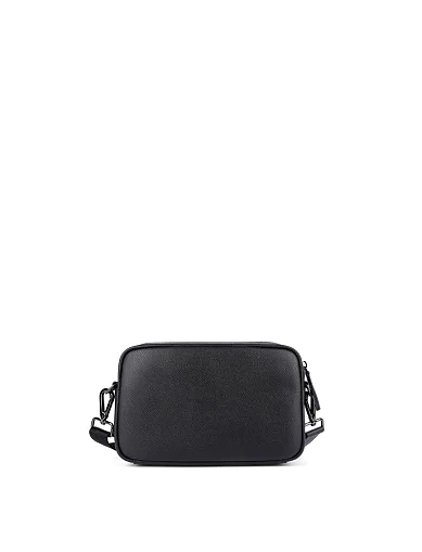 Мужская сумка мессенджер кожаная черная - фото 3 - Miraton