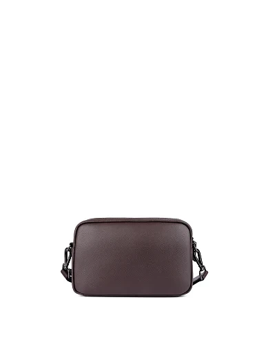 Мужская сумка мессенджер кожаная коричневая - фото 3 - Miraton