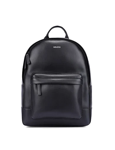 Чоловічий рюкзак шкіряний чорний (CEZA07140L) - фото 1 - Miraton