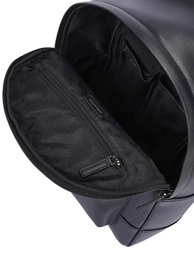 Чоловічий рюкзак шкіряний чорний (CEZA07140L) - фото 5 - Miraton