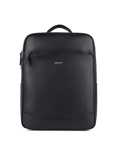 Чоловіча сумка шкіряна чорна (CEZA07145M) - фото 1 - Miraton