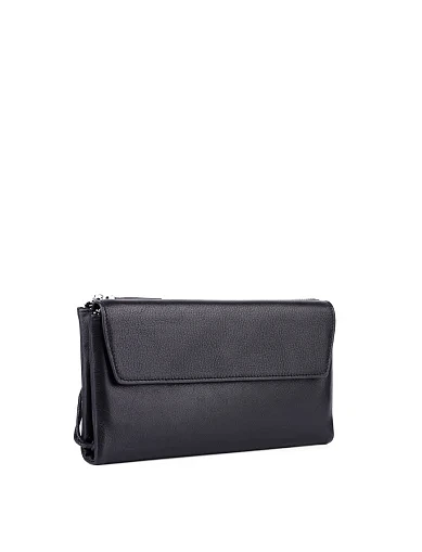 Гаманець на магніті шкіряний чорний (LE-K1239) - фото 3 - Miraton