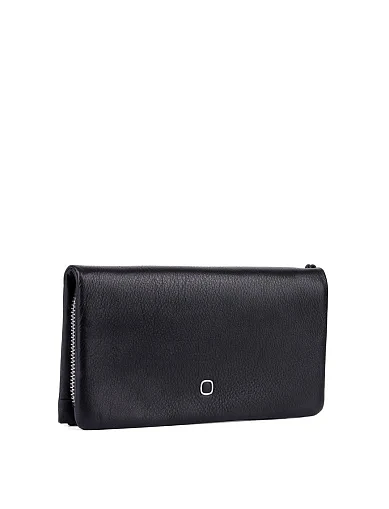 Гаманець на блискавці шкіряний чорний (LE-KXL8023) - фото 2 - Miraton