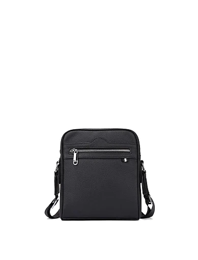 Чоловіча сумка через плече шкіряна чорна (88181-1) - фото 1 - Miraton