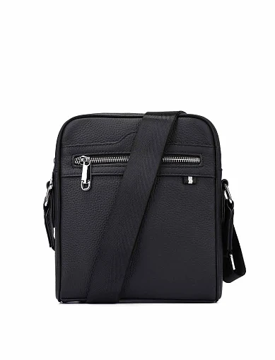 Чоловіча сумка через плече шкіряна чорна (88181-1) - фото 5 - Miraton