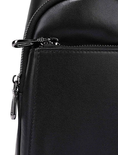 Чоловіча сумка шкіряна чорна (8426-1) - фото 4 - Miraton