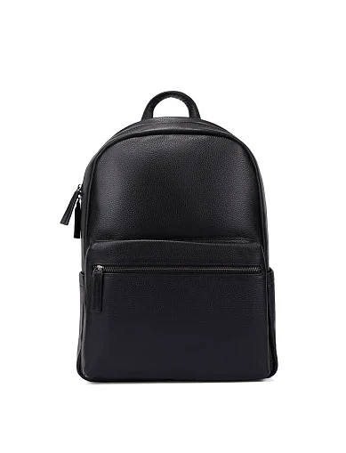 Чоловічий рюкзак шкіряний чорний (86050) - фото 1 - Miraton