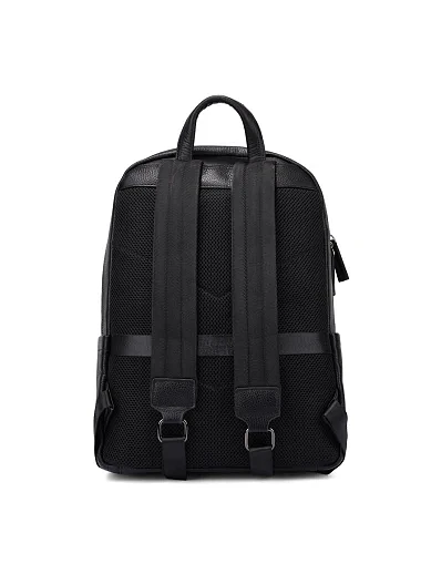 Чоловічий рюкзак шкіряний чорний (86050) - фото 3 - Miraton