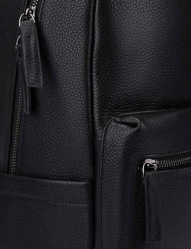 Чоловічий рюкзак шкіряний чорний (86050) - фото 4 - Miraton