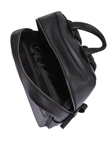 Чоловічий рюкзак шкіряний чорний (86050) - фото 5 - Miraton