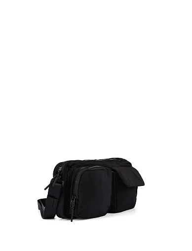 Чоловіча сумка тканинна чорна (M067-1) - фото 2 - Miraton