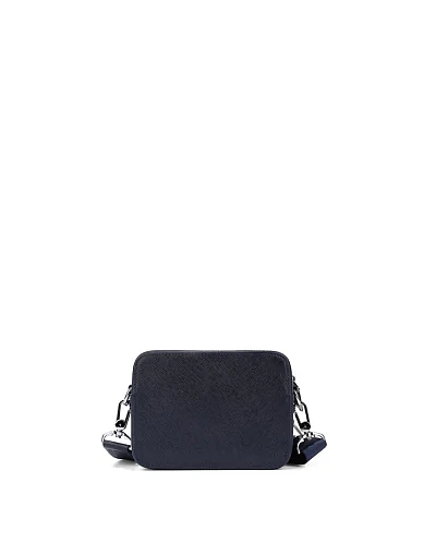 Чоловіча сумка крос-боді шкіряна синя (6740-2) - фото 3 - Miraton