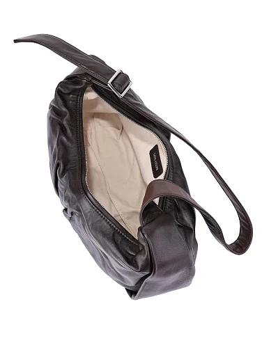 Женская сумка кожаная коричневая - фото 6 - Miraton