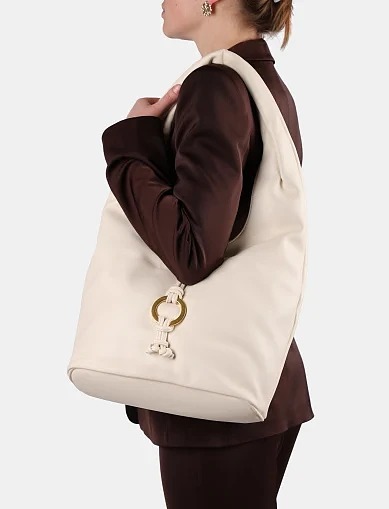 Женская сумка кожаная белая - фото 2 - Miraton