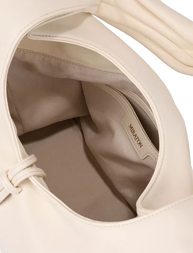 Женская сумка кожаная белая - фото 6 - Miraton