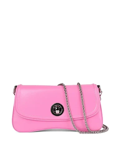 Жіноча сумка через плече шкіряна рожева(3419-3) - фото 6 - Miraton