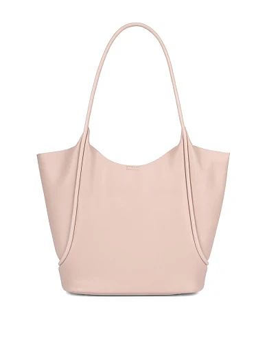 Женская сумка шоппер кожаная бежевая - фото 1 - Miraton