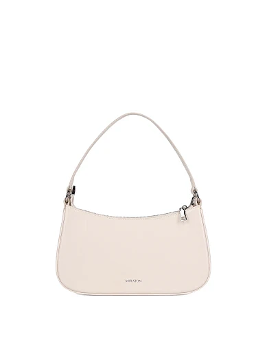 Жіноча сумка шкіряна біла - фото 4 - Miraton