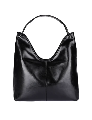 Жіноча сумка шкіряна чорна - фото 1 - Miraton