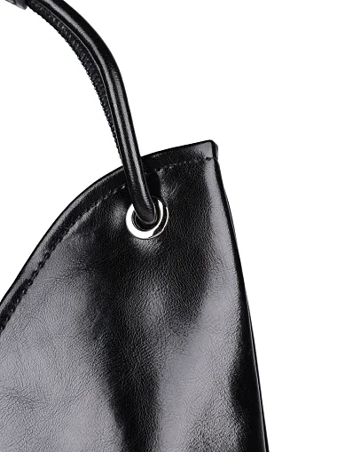 Жіноча сумка шкіряна чорна - фото 5 - Miraton