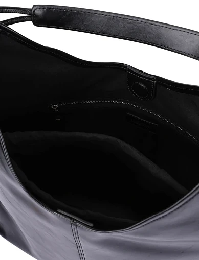 Жіноча сумка шкіряна чорна - фото 6 - Miraton