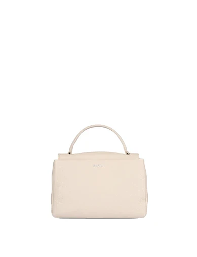 Жіноча сумка крос-боді шкіряна молочного кольору(М-6518-1) - фото 4 - Miraton