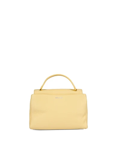 Жіноча сумка крос-боді шкіряна жовта(М-6518-2) - фото 4 - Miraton