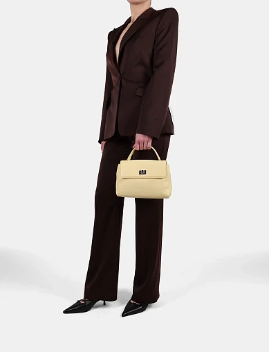 Жіноча сумка крос-боді шкіряна жовта(М-6518-2) - фото 7 - Miraton