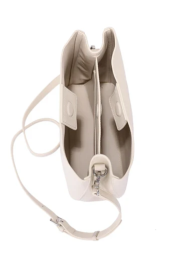 Женская сумка кожаная белая - фото 6 - Miraton