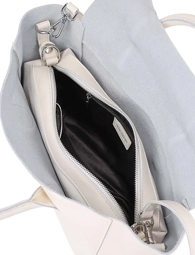 Жіноча сумка шкіряна біла(3006-2) - фото 6 - Miraton