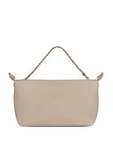 Женская сумка через плечо кожаная бежевая - фото 1 - Miraton