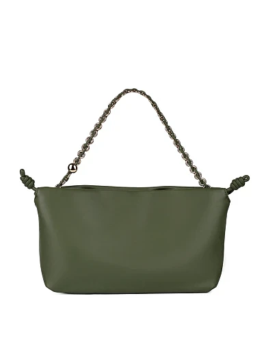 Женская сумка через плечо кожаная зеленая - фото 4 - Miraton