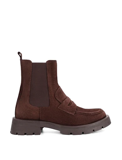 Женские ботинки челси Attizzare велюровые коричневые - фото 1 - Miraton