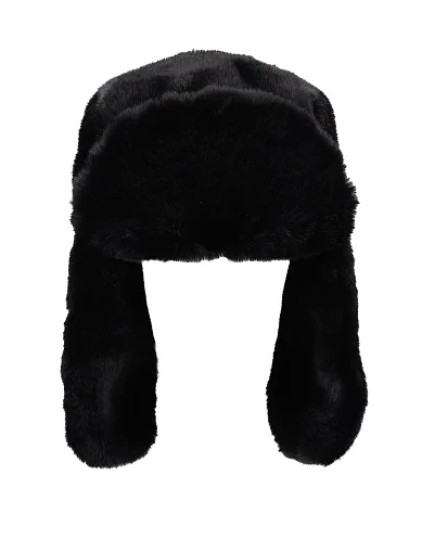 Шапка с мехом черная - фото 1 - Miraton