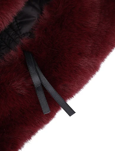 Шапка с мехом бордовая - фото 3 - Miraton