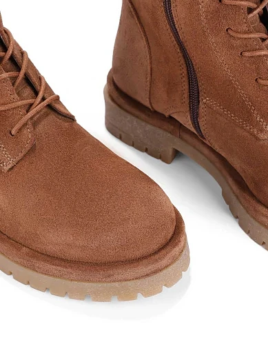 Женские ботинки Attizzare велюровые бежевые - фото 5 - Miraton