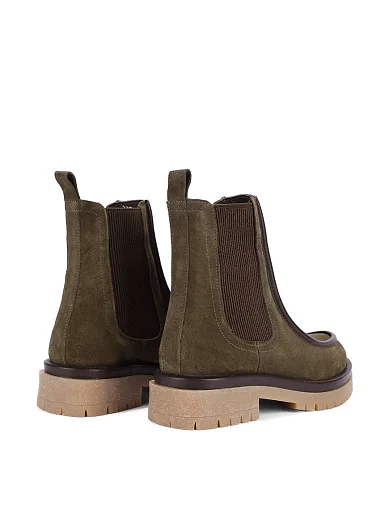 Женские ботинки челси Attizzare велюровые зеленые - фото 4 - Miraton